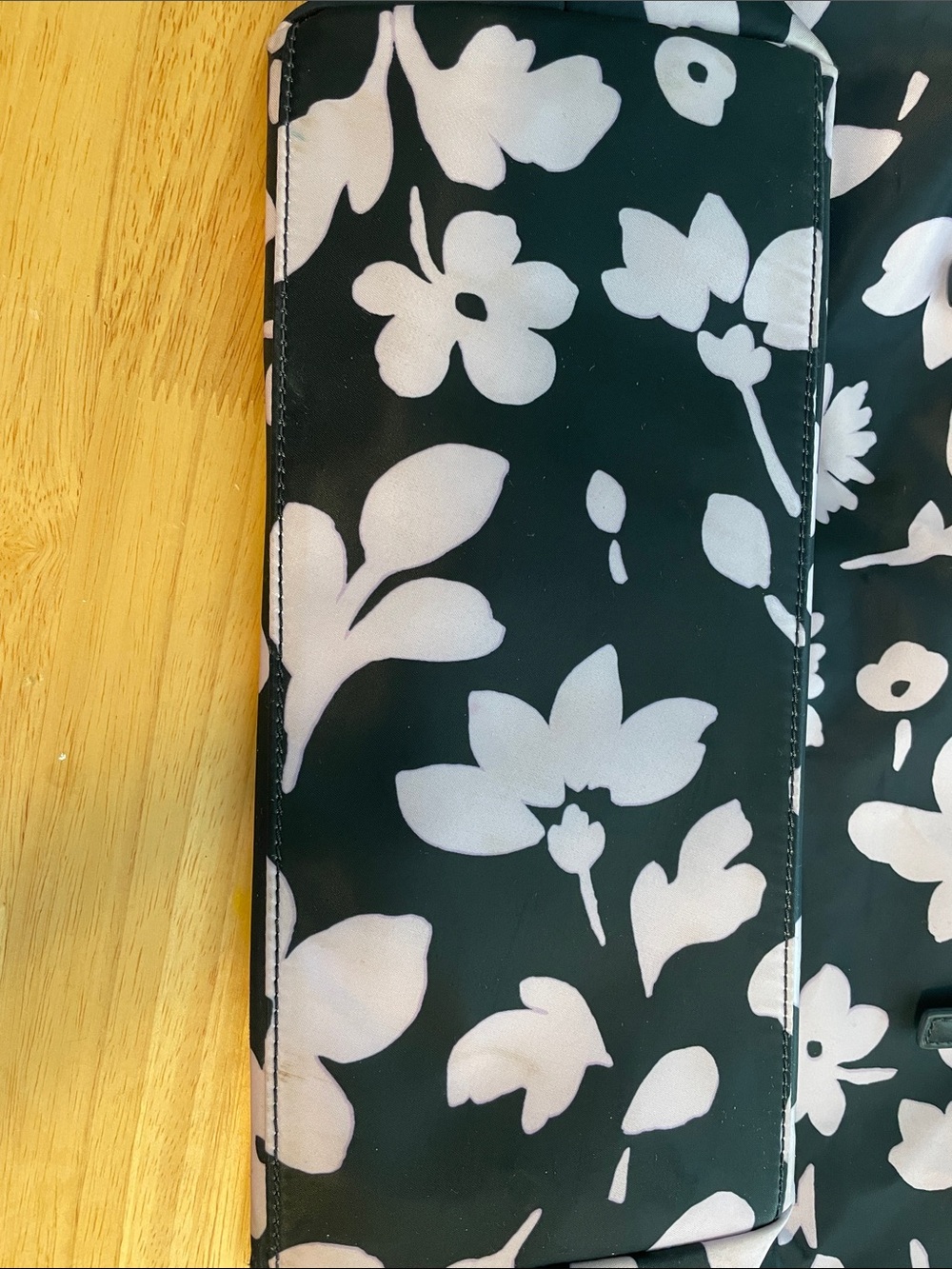 kate spade Black and Light Purple Floral Tote - Picture 2 of 8